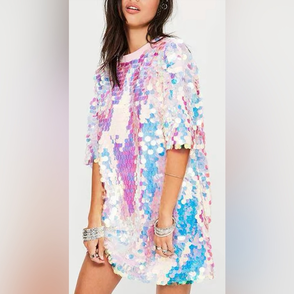 NWOT Lover Era Inspired Iridescent Sequin Dress